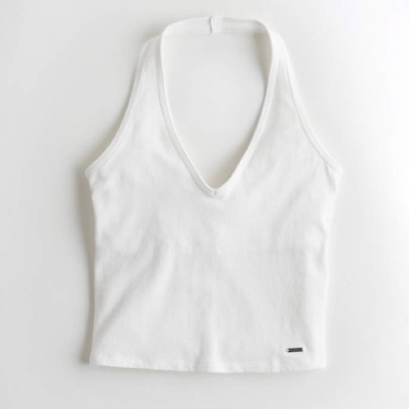 Hollister white halter top Clearance